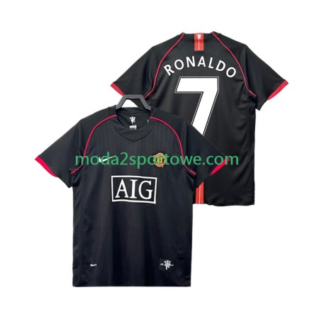 Koszulka Manchester United Ronaldo 7 2007 2008 Retro Wyjazdowe Stroje Piłkarskie Krótki Rękaw